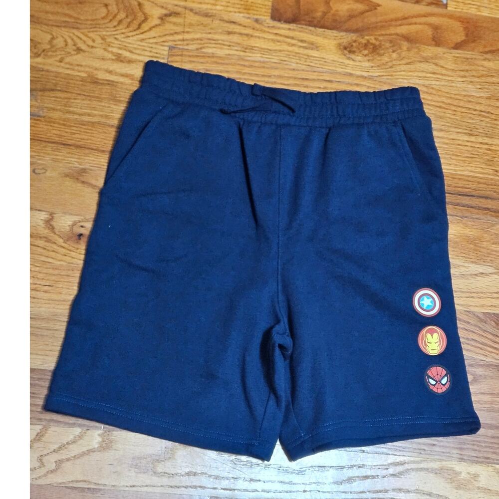 Marvel Avengers Boys L Navy Shorts Spider-Man Iron Man Captain America
